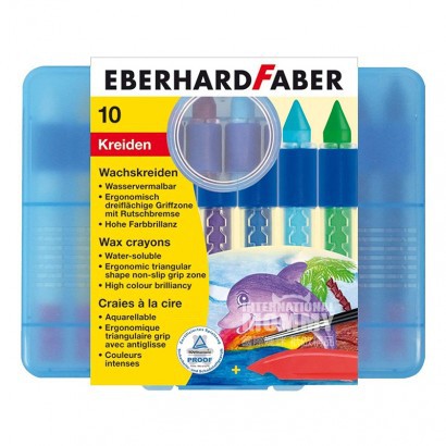 EBERHARD FABER EBERHARD FABER 10-warna yang dapat larut dalam air krayon lengan geser anak-anak versi luar negeri