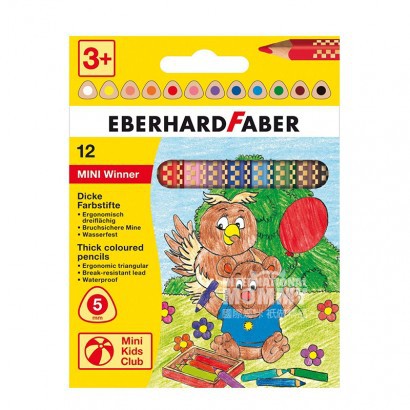 EBERHARD FABER Jerman EBERHARD FABER 12 warna anak-anak pensil warna non-slip versi luar negeri