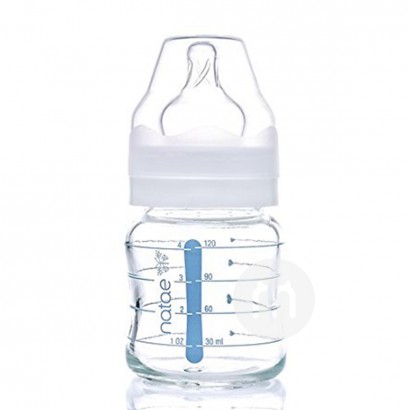 Natae France Natae botol kaca dot silikon lebar mulut 120 ml versi 0-6 bulan di luar negeri