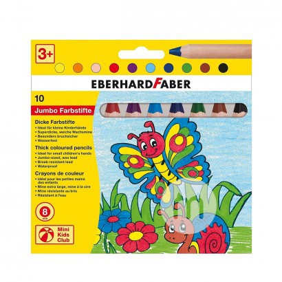 EBERHARD FABER Jerman EBERHARD FABER Pensil warna anak-anak 10 pcs edisi luar negeri