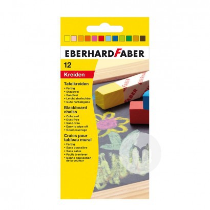 EBERHARD FABER Jerman EBERHARD FABER anak-anak papan tulis warna 12 pcs edisi luar negeri