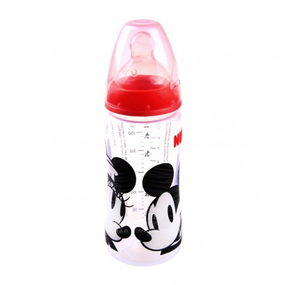 NUK mulut luas Jerman PP plastik Mickey PP botol susu 300ml versi luar negeri selama 6 bulan