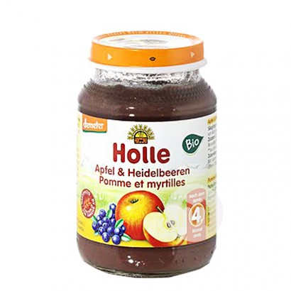 [4 pieces] Holle German Organic Apple Blueberry Puree 4+ Bulan Versi Luar Negeri