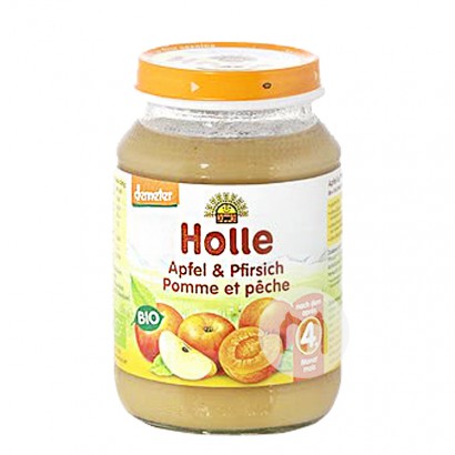 [2 buah] Holle German Organic Apple Peach Mud 4+ bulan Versi Luar Negeri