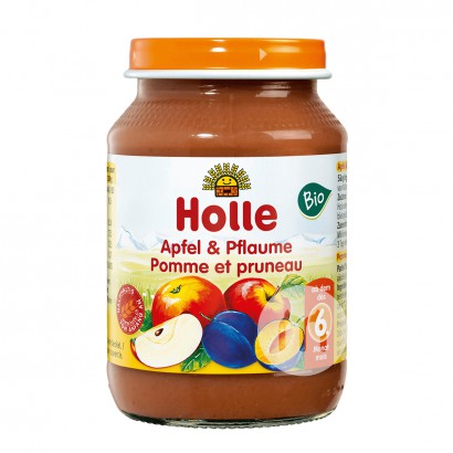 [4 buah] Holle German Organic Apple Plum Mud 6+ bulan Versi Luar Negeri