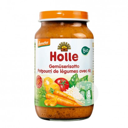 [4 pieces] Holle Jerman Sayuran Organik Risotto Lumpur Selama 8 Bulan Versi Luar Negeri