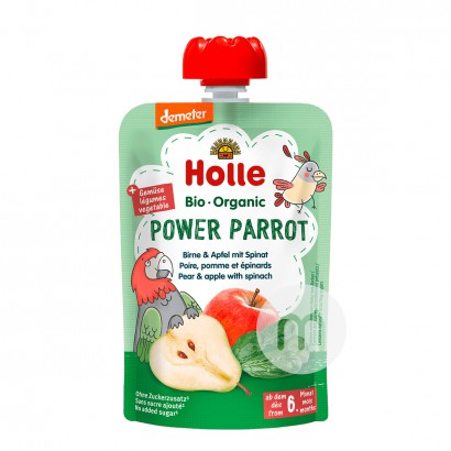 Holle German Organic Apple Pear Spinach Haluskan 100g * 6 Versi Luar Negeri