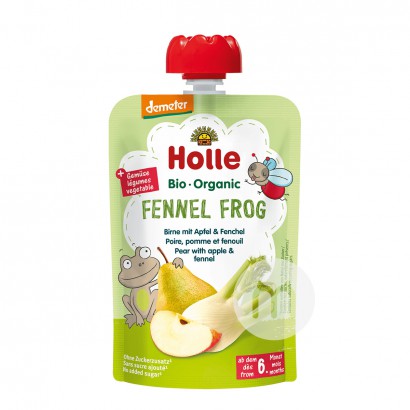 Holle German Organic Adas Pear dan Apple Puree 100g * 6 Versi Luar Negeri