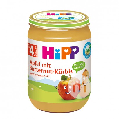 [2 buah] HiPP Jerman Organik Apple Butternut Labu Haluskan 4+ Bulan Versi Luar Negeri