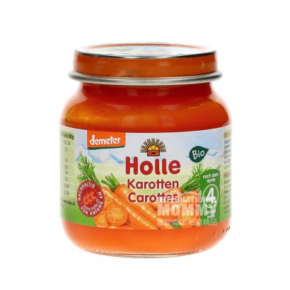 [6 buah] Holle puree wortel organik Jerman selama lebih dari 4 bulan Versi Luar Negeri