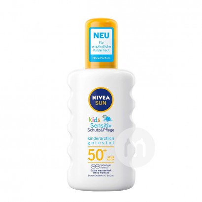 NIVEA semprotan tabir surya tahan air tahan alergi anak-anak Jerman SPF50 + versi luar negeri