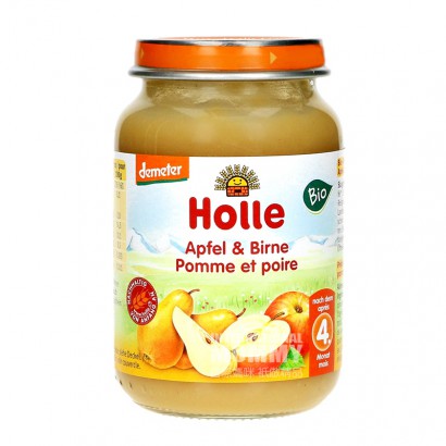 [4 buah] Holle German Organic Apple Pear Mud Versi Luar Negeri