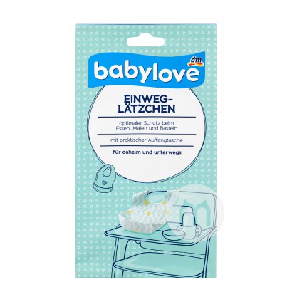Babylove German Baby Disposable Bib 12 Pack Versi Luar Negeri