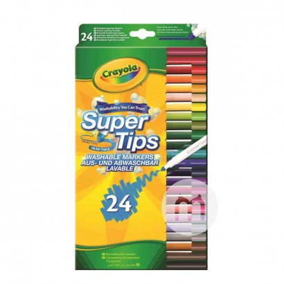 pena cat air dicuci Crayola anak-anak Amerika edisi 24 warna di luar n...