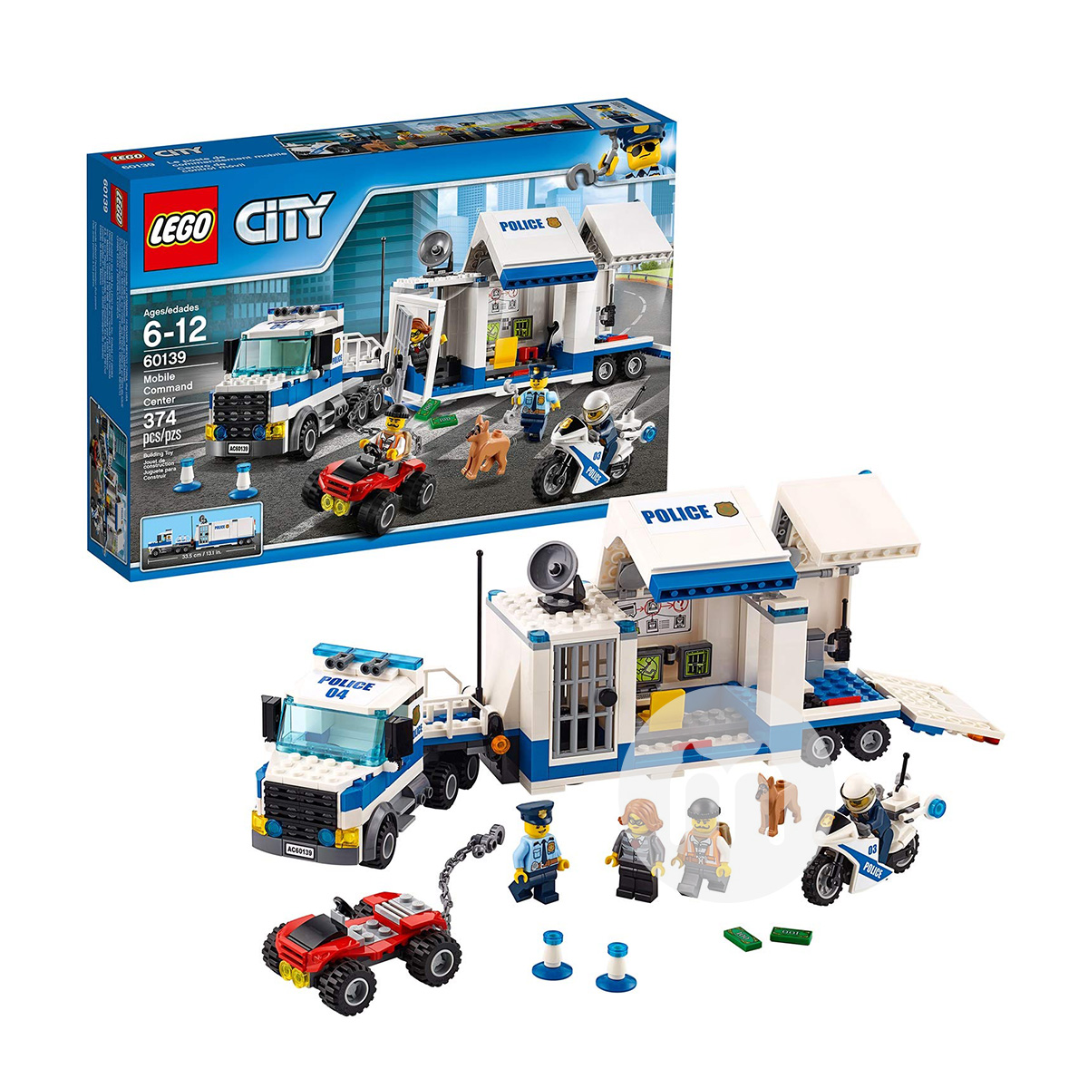 Pusat Komando Mobile Seri Kota Denmark LEGO 60139 Edisi Luar Negeri
