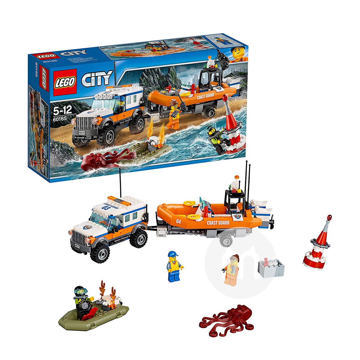 LEGO Seri Denmark City Seri SUV Lifeboat 60165 Edisi Luar Negeri