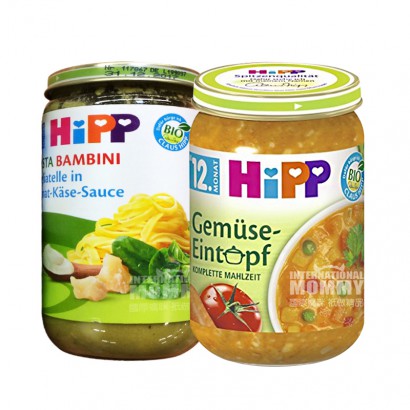 [4 buah] HiPP Pasta dengan Lumpur Campuran Bayam dan Saus Keju * 2 + C...
