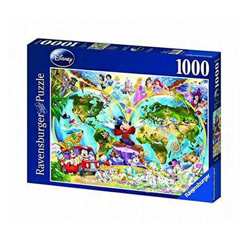 Ravensburger Jerman Disney World Map Puzzle Edisi Luar Negeri