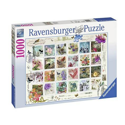 Puzzle Koleksi Perangko Bunga Jerman Ravensburger Versi Luar Negeri