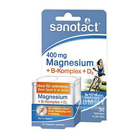 Sanotact German Magnesium 400 + Grup Vitamin B + D3 Tablet Versi Luar ...