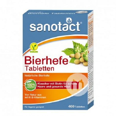 Sanotact 400 lembar tablet ragi bir Jerman Versi Luar Negeri