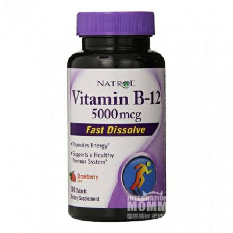 NATROL 100 Tablet Instan Vitamin B12 Edisi Luar Negeri