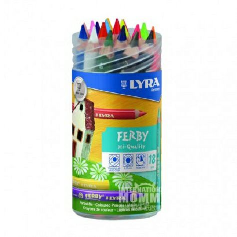 LYRA pensil warna yang larut dalam air untuk anak-anak Jerman 18 bungk...