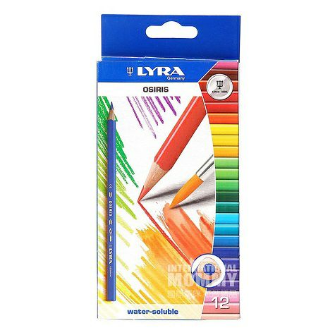 LYRA Pensil warna larut dalam air anak-anak Jerman 12 bungkus edisi lu...