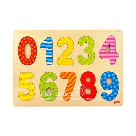Goki German English Alphabet / Number Cognition Board Edisi Luar Negeri