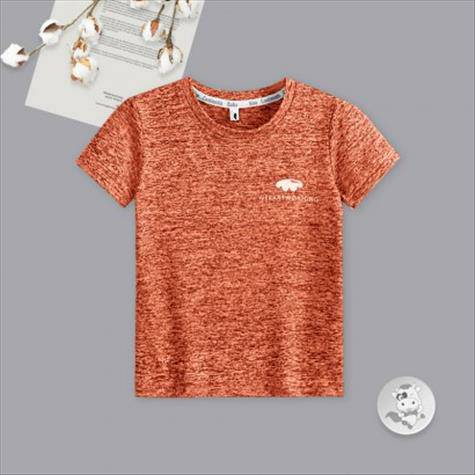 Verantwortung pria dan wanita bayi klasik nyaman bernapas cepat kering T-shirt oranye
