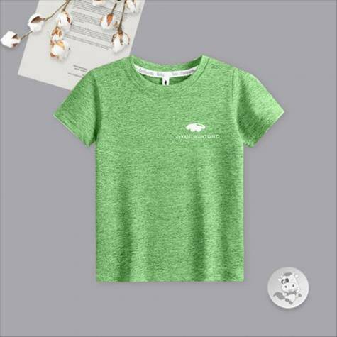 Verantwortung bayi laki-laki nyaman klasik bernapas cepat kering T-shirt tipis hijau