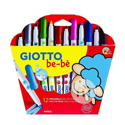 GIOTTO Italia GIOTTO bayi batang tebal khusus yang super dicuci cat air pena 12 paket versi luar negeri