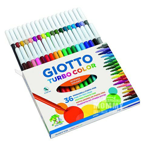 GIOTTO Italy GIOTTO pena cat air tidak beracun yang dapat dicuci 36 bungkus edisi luar negeri