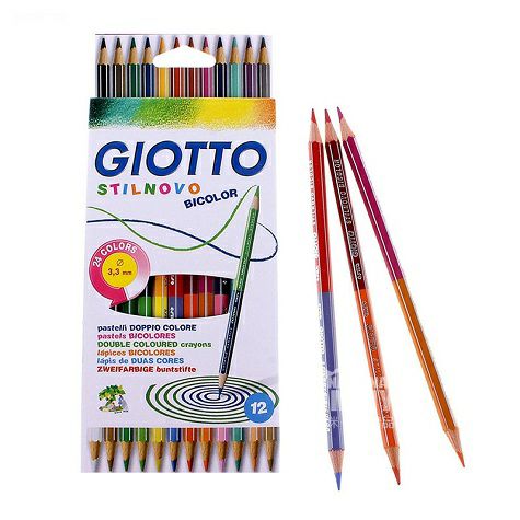 GIOTTO Italia GIOTTO lukisan segitiga besar grafiti pensil warna ganda...