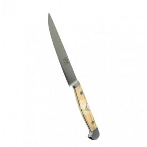GUDE Jerman bergerigi pisau steak 12 cm panjang gagang kayu versi luar...