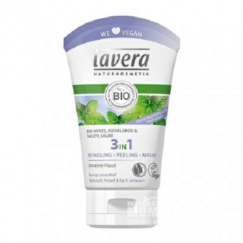 Lavera German Mint 3 in 1 Clean Scrub Mask Cleanser * 4 Versi Luar Negeri