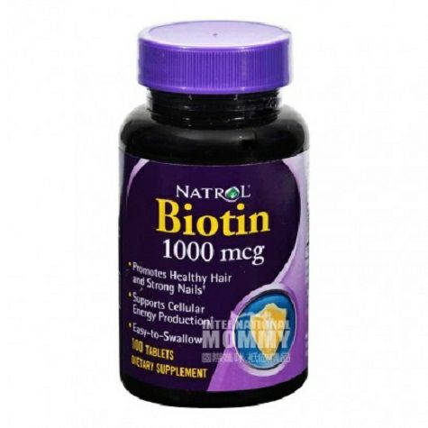 NATROL NATROL Hair Black Biotin Tablet 100 Pieces Edisi Luar Negeri