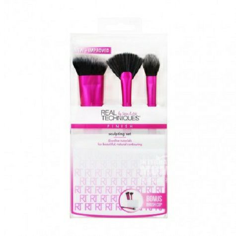 REAL TECHNIQUES Sikat Makeup Perbaikan Inggris Set 3 Paket Edisi Luar ...