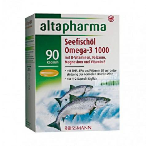 Altapharma Jerman Altapharma Omega 3 Softgel Minyak Ikan Laut Versi Luar Negeri