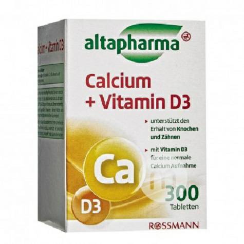 Altapharma Germany Altapharma Nutrisi Tablet Kalsium dengan Vitamin D3 Versi Luar Negeri