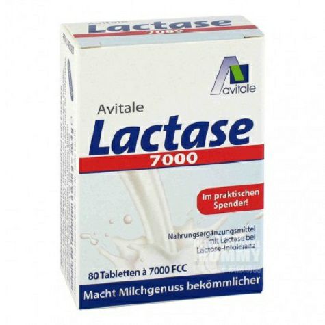 Avitale Jerman Avitale lactase 7000 unit tablet 80 tablet Versi Luar N...