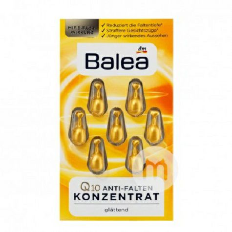 Balea German Coenzyme Q10 Anti-Wrinkle Firming Essence Capsule * 5 Ver...