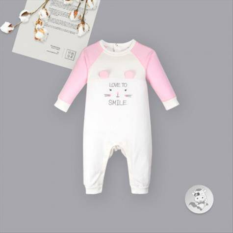 Verantwortung bayi laki-laki dan perempuan katun organik jumpsuit baju monyet Bergaya Eropa kucing tawa (2 paket)