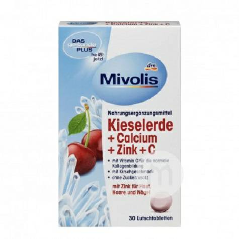 Mivolis Jerman Mivolis Komprehensif Vitamin C Kalsium Lozenges Cherry Flavour Versi Luar Negeri