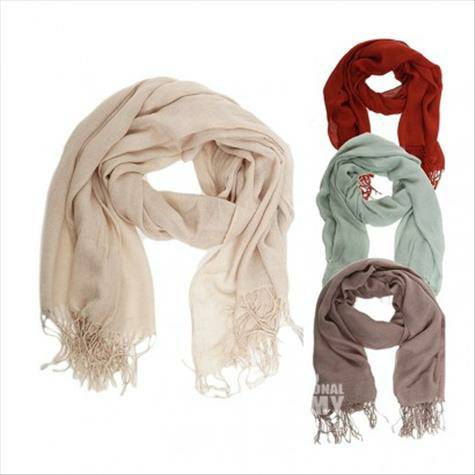 ONLY Danish solid fringed scarf Edition Luar Laut