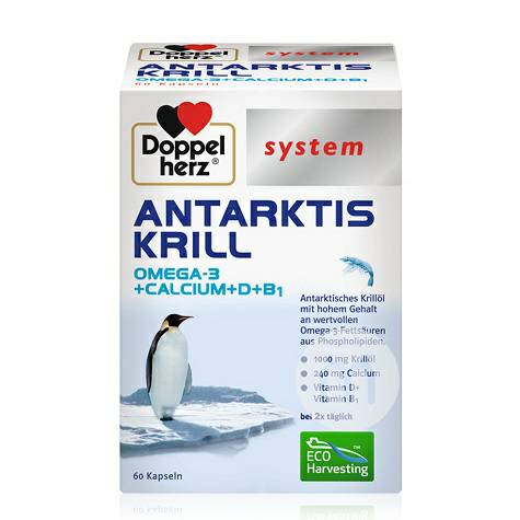 Doppelherz Minyak Antartika Jerman Krill Astaxanthin Capsule Versi Luar Negeri