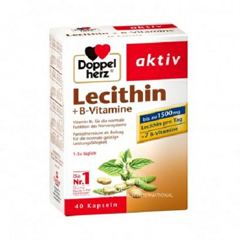 Doppelherz Kedelai Jerman Lecithin + Vitamin B Group Capsule Versi Lua...