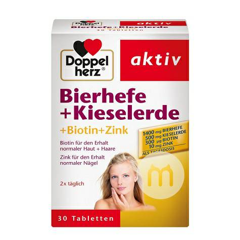 Doppelherz German Beer Yeast Collagen Nutrition Tablets Versi Luar Neg...