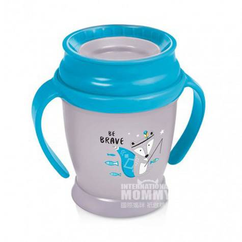 Lovi Polish Baby Fox 360 ° Sealed Learning Drink Cup 210ml Versi Luar Negeri
