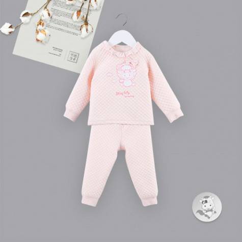 Verantwortung bayi perempuan celana top katun organik jas pink